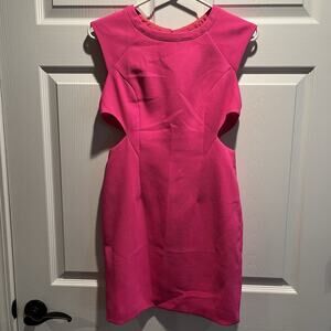 DO+BE Size Small Hot Pink Women’s Open Back Sleeveless Fully Lined Mini Dress